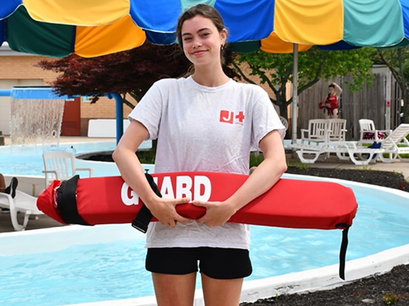 JCC Lifeguard Clara Keeps Swimming