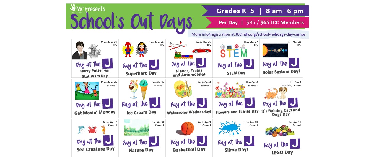 School's Out Days: Spring Break » JCC Indianapolis
